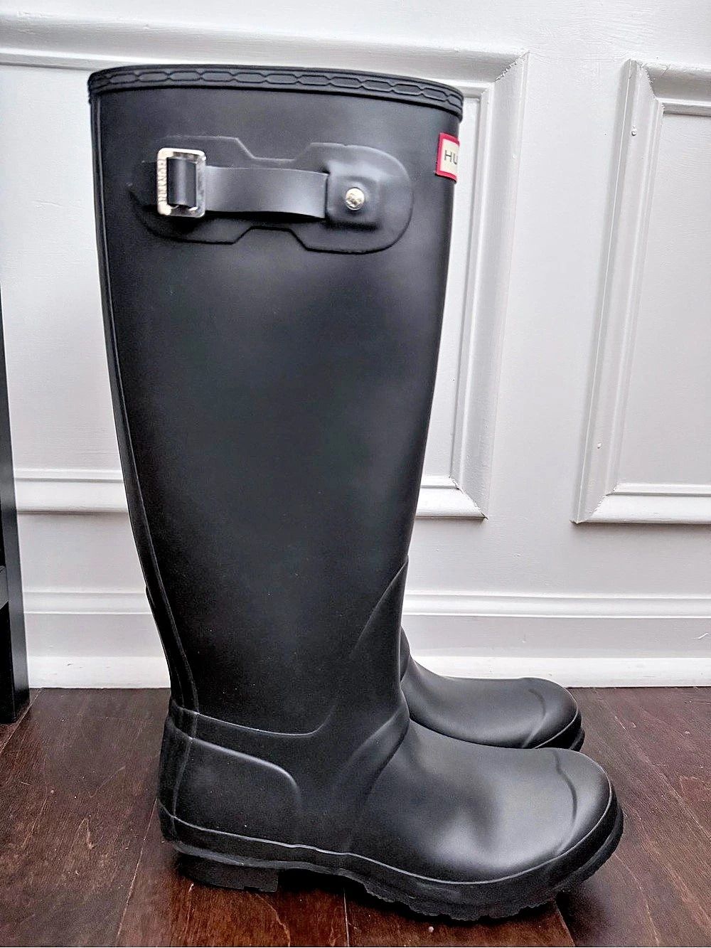 Hunter Original Tall Rain Boots Black buckle US 10